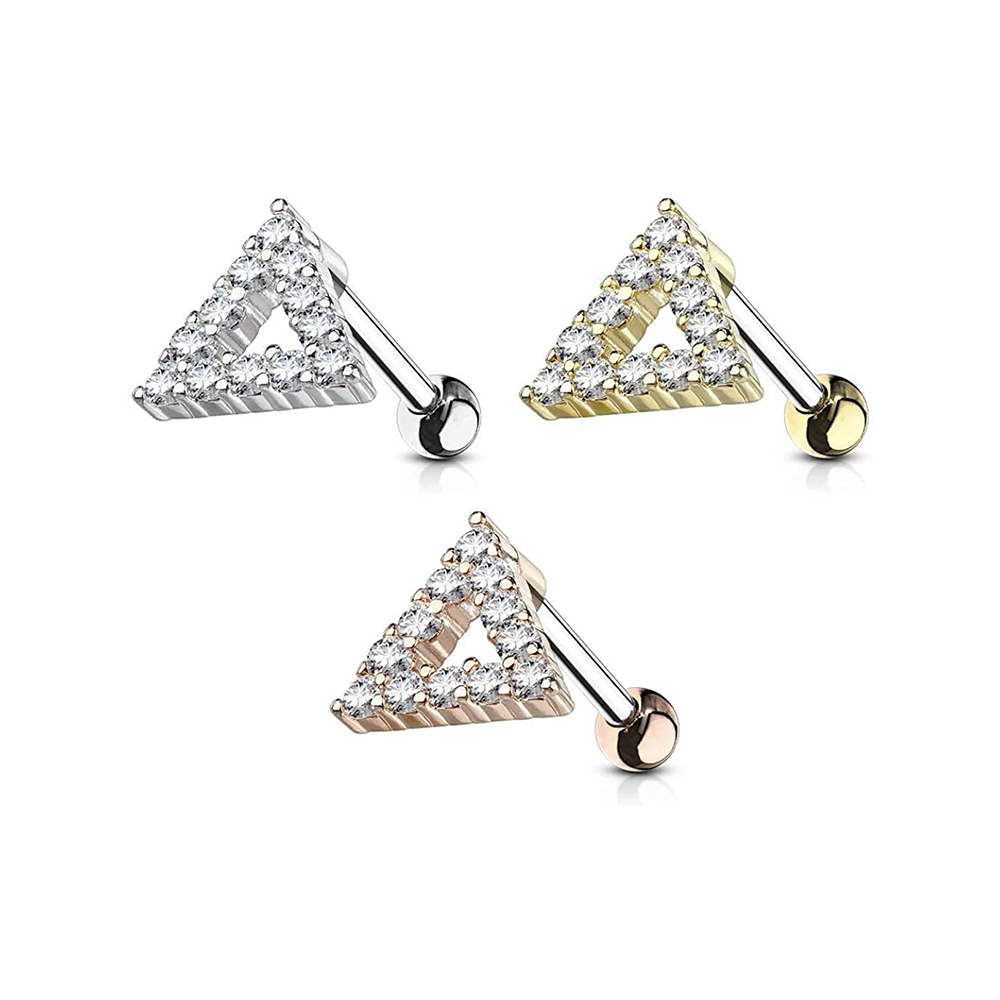 Studded Triangle Barbell