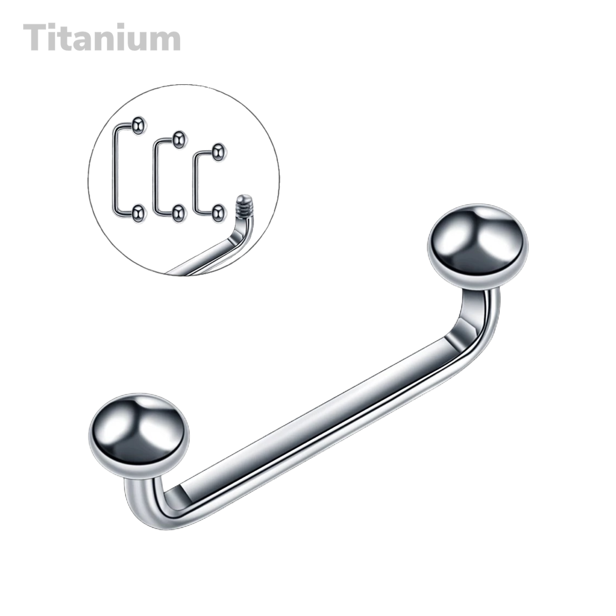 Titanium Ball Top Surface Barbell